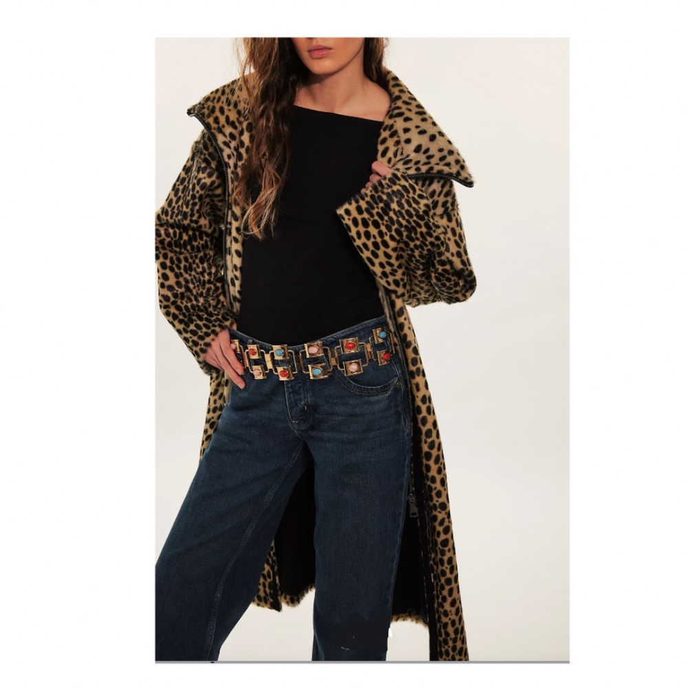 FREE PEOPLE Lana Leopard Duster ๐ Medium - Picture 11 of 15